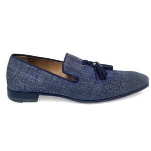 Christian Louboutin Blue Danim Dandelion Tassel Loafers Size 40
